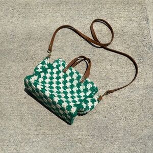 Clare V. Petite Summer Simple Tote checkered Handbag